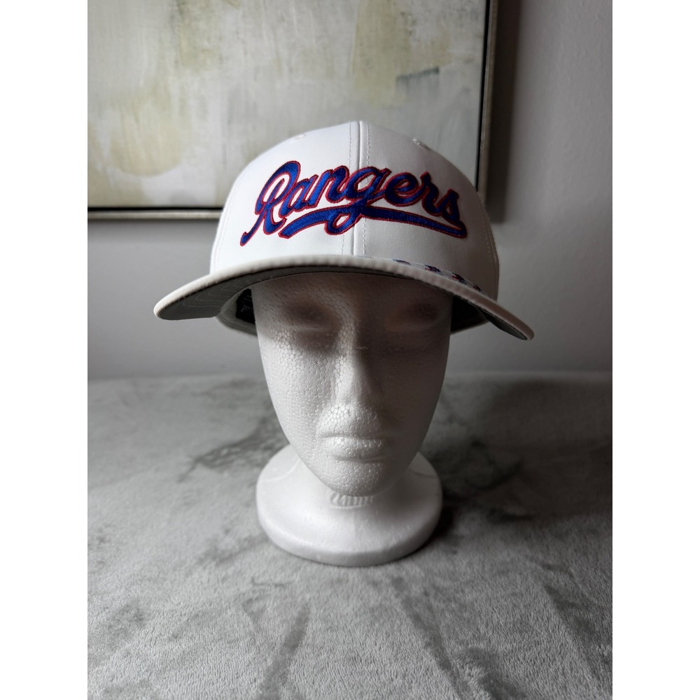 Imperial Texas Rangers Hat Mens OSFA White Rope Snapback Golf Cap 7054-AB9